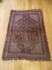 Antique Qashqai Nomadic Rug 53 x80  - Tribal  19th C  Vegetable Dyes