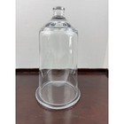 Vintage Clear Glass Cloche Bell Jar Dome With Beaded Base 9 5 Inch Display Case