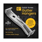 Quick-screw 6  Gutter Hangers - Heavy Duty Hidden Gutter Brackets With Pre-as   