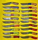 Lot Of 20 Damascus Steel Knives With Handle   Dollar Sheet Bulk Wholesale Knifes
