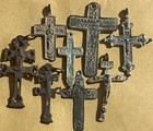 Cincin 19 magnificent Lot Of 8 Crosses From The 15th To 16th Centuries  Spain