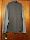 Nike Golf Dri-fit Men   s Xl Gray yellow 1 4 Zip Long Sleeve Golf Polo