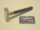 Double Edge Razor Blades With Old Fashion Safety Razor Set Kit Excellent New