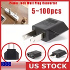 5-100x New Eu Europe To Us Usa Power Jack Wall Plug Converter Travel Adapter