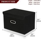 Fabric Storage Cube Bins Foldable Organizer Container Collapsible Basket With Li