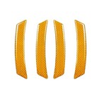 Car Wheel Eyebrow Reflective Stickers  Automotive Exterior Yellow 4pcs