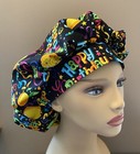 Happy Birthday Bouffant Surgical Scrub Hat Women Made With Birthday Fabric