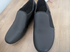 Black Leather Slide On Tap Shoes Size 7 