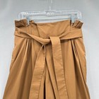 Anthropologie Pants Small Exquise Trousers Pleated Wide Leg Belted Brown Copper