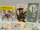 Vintage Lot 30   50 s 60 s Children Birthday Cards Greetings Coin Cards Kids