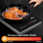 Electric Glass Top Hot Plate Portable Cooktop 1600w     Works With All Cookware