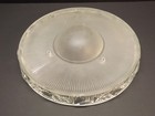 Vtg Art Deco Atomic Ufo  Glass Ceiling 3 Hole Light Shade 3 Chain Fixture