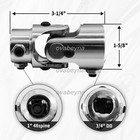 1 -48 Spline X 3 4  Dd Chrome Steering Universal Joint Single U Joint Shaft