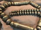 Vintage Native American  jr  Jerry Roan Indian Sterling Silver Barrel Necklace