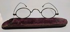 Antique Civil War Era Wire Rim Spectacles 3-star Hallmark Case Provenance Note 