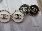 Chanel 4 Button Gold Tone   Metal   Cc Logo 24mm     Lot 4