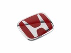 Genuine Style 3pcs Red Front Steering Rear Emblem Badge 2012-2013 Civic Si Coupe