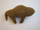 Hand Made Native American Beaded Leather Buffalo Amulet   04  Fetish  Vintage