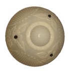 Art Deco Custard Depression 3 Chain Semi Flush Ceiling Light Shade Uranium Glow