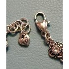 Authentic Brighton Retired Silver-plated Crystal Floral Station Link Bracelet
