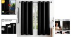 Elegant Blackout Curtains - 63 Inch Thermal Insulated Drapes  Set Of 2 Panels