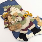Finished Bucilla Felt Stocking Woodland Santa Christmas 2005  85179 18  Complete