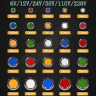 Led Metal Waterproof Pilot Panel Indicator Signal Warning Light Lamp Ac dc New