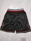 New Chicago Bulls Men Black Pockets Stitched Shorts Size Us