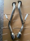 Q50 Muffler Delete Exhaust For 14-up Infiniti Axle Back Double Wall Dual Tips