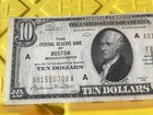 1929  10 Dollar Bill Brown Seal Boston Note   gem     crisp  