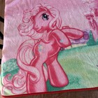 Vintage My Little Pony Pinkie Pie Star Catcher Fleece Blanket Rare Htf 51 x63 
