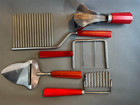 Vintage Red Bakelite stainless Untensils 5 Pieces