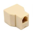 1 To 2 Female Rj11 Telephone 6p4c Phone Jack Line Splitter Adapter Connector New