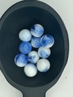 10x 5 8  Jabo Classics Marbles Lot Powder Blue And White Non-uv