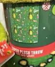 Lot  The Grinch Plush With Book   The Grinch  Super Plush Throw - Nwt