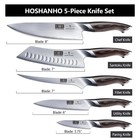 Hoshanho 5pcs Japanese Knife Kitchen Knives Set With Magnetic Knife Block Holder