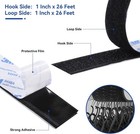 26feet Hook And Loop Tape Sticky Back Fastener Roll  Nylon Self Adhesive Heav   