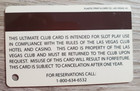 Las Vegas Club Casino Downtown Las Vegas Slot Card