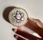 Vintage 1950   s Futurama Lipstick Case Rhinestone And Pearl Van Cleef And Arpels