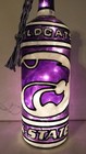 Kansas State Wildcats  Inspiered Bottle Lamp Stained Glass Look Handpainted 