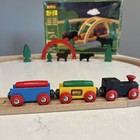 Vintage Brio Wooden Railway Train Set 33120 Sweden Toy Complete