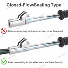 Dual Head Air Chuck 1 4  Fnpt Straight Foot Lock On Truck Rv Tire Inflate Chuck