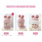 Winter Toddler Baby Kid Boy Girl Warm Beanie Knit Hat Earflap Cover Scarf Set