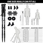 1 Pair Hiking Walking Sticks Trekking Poles Collapsible Lightweight Anti-shock