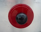  Art Deco Red Lacquer Vanity Silver Leaf W Drawers