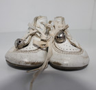 Vintage Dyna Kids White Soft Leather High Top Baby Shoes Size 2ee W  Bells