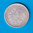 1875a France 5 Francs  km-820 1    7234 Asw Silver   paris Mint 
