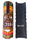 Set Of 2 20  Tiki Mask Hawaiian Wall Art Island Home Decor Tribal Bar Tropical