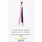 Royal Pro Pink Striped Ceramic Flat Iron Hair Straightener Msrp  385