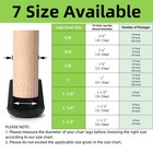 12 Pack Black Rubber Chair Leg Tips Caps 1 Inch